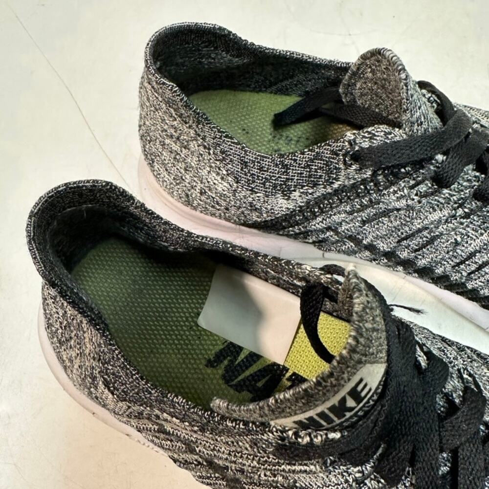 GUC Nike Wmns Free RN Flyknit White / Black Oreo Women's Running Shoe Sneaker 9 - Picture 9 of 10
